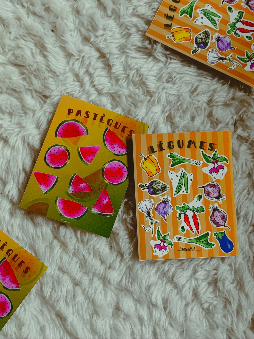 Vegetables + watermelons Stickers sets - handmade